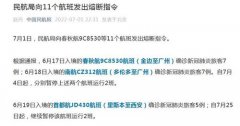 <b>中国民航局向11个航班发出熔断指令</b>